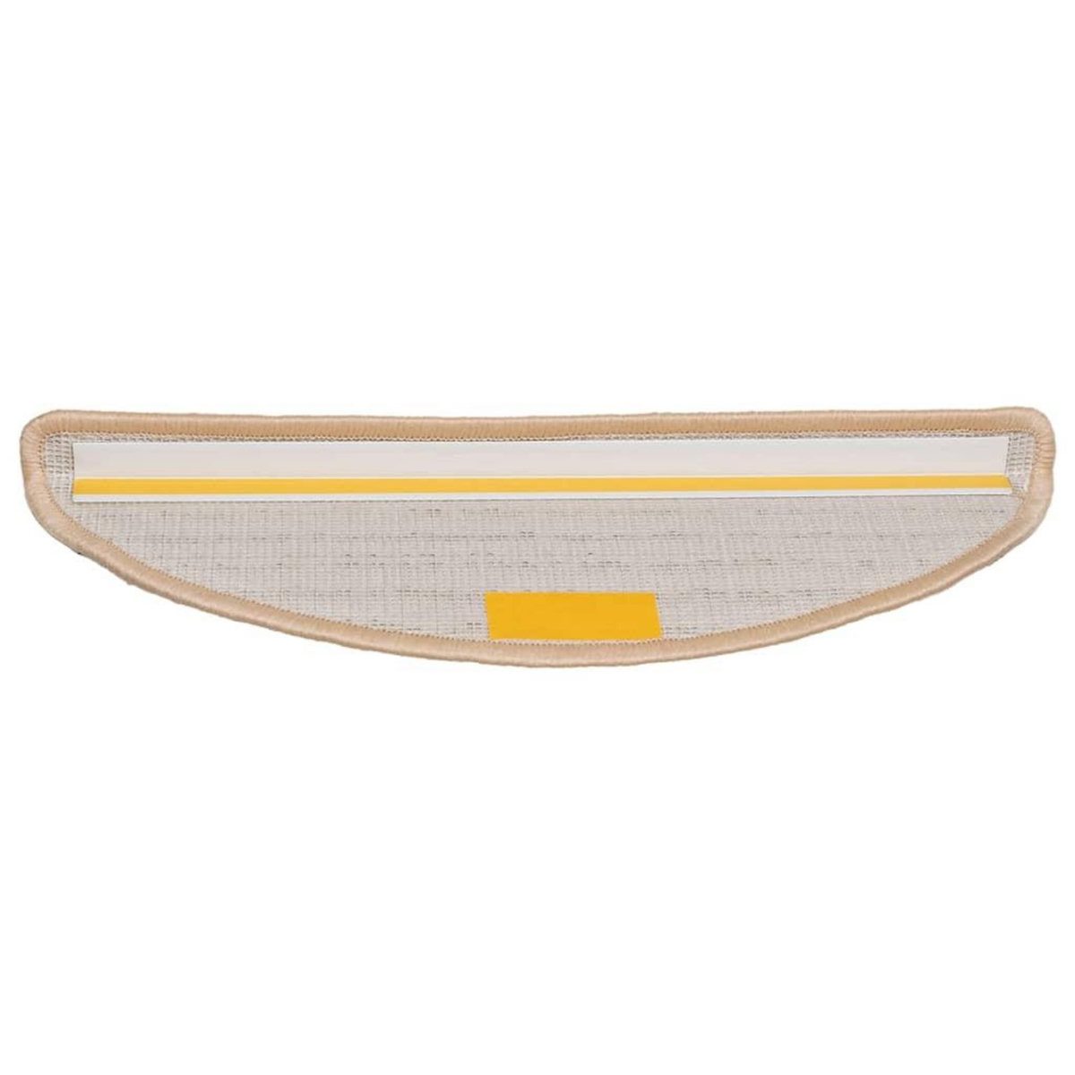 VIDAXL Tapis d'escalier 15 pcs creme 56x17x3 cm