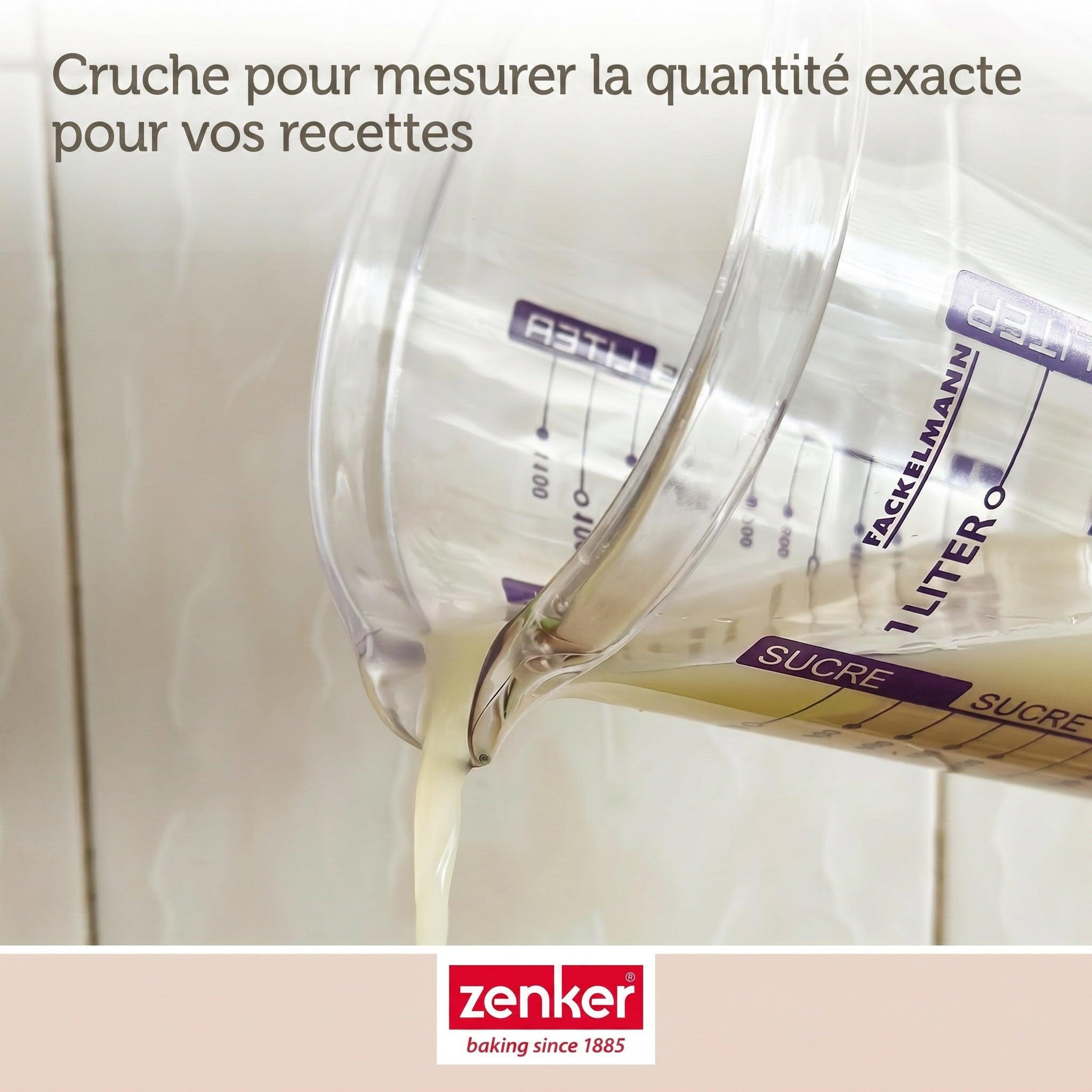 Voir la diapositive 4 : Fackelmann Verre doseur 1l en plastique de haute qualité fackelmann