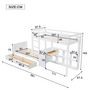 Voir la diapositive 3 : MERAX Lit superposé 90x200cm bois et mdf coloris blanc
