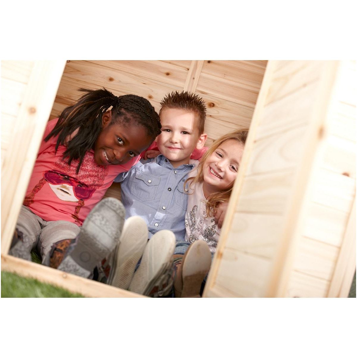 PRAGMA Cabane de jardin pour enfant - Bois - H1.33m - NOA