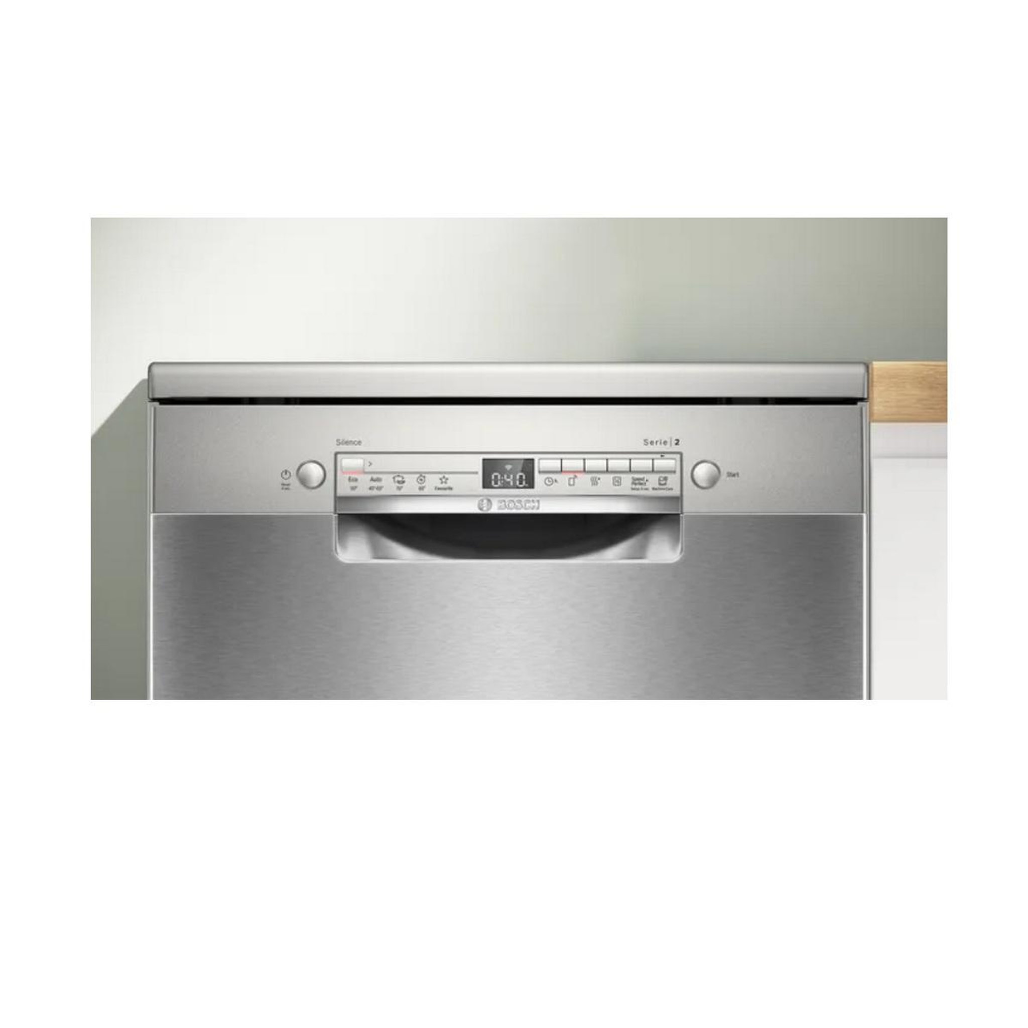 Voir la diapositive 5 : BOSCH Lave-vaisselle 60cm 14couverts 46db acier brossé - sms2hvi02e