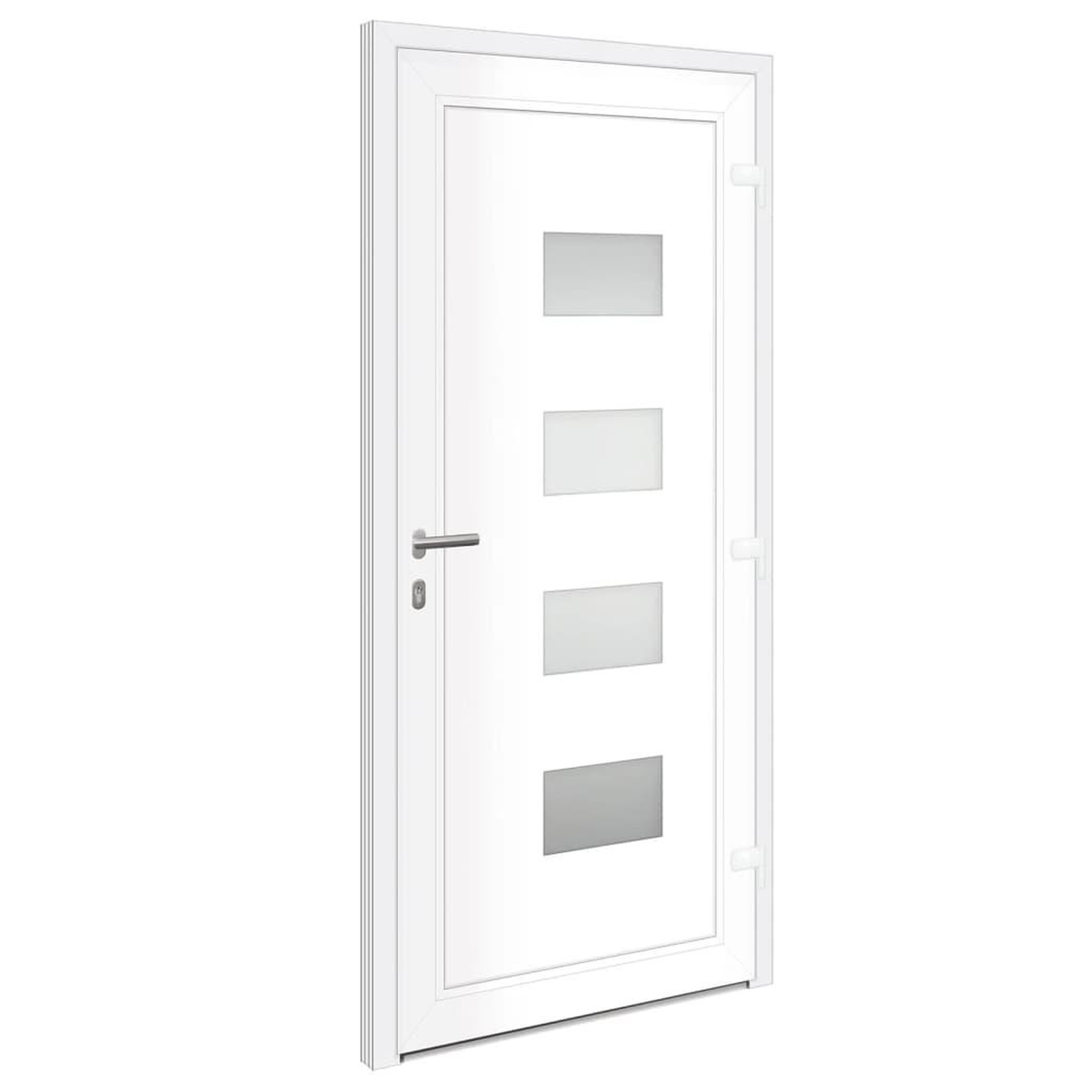 Voir la diapositive 5 : VIDAXL Porte d'entree Anthracite 100x210 cm Aluminium et PVC