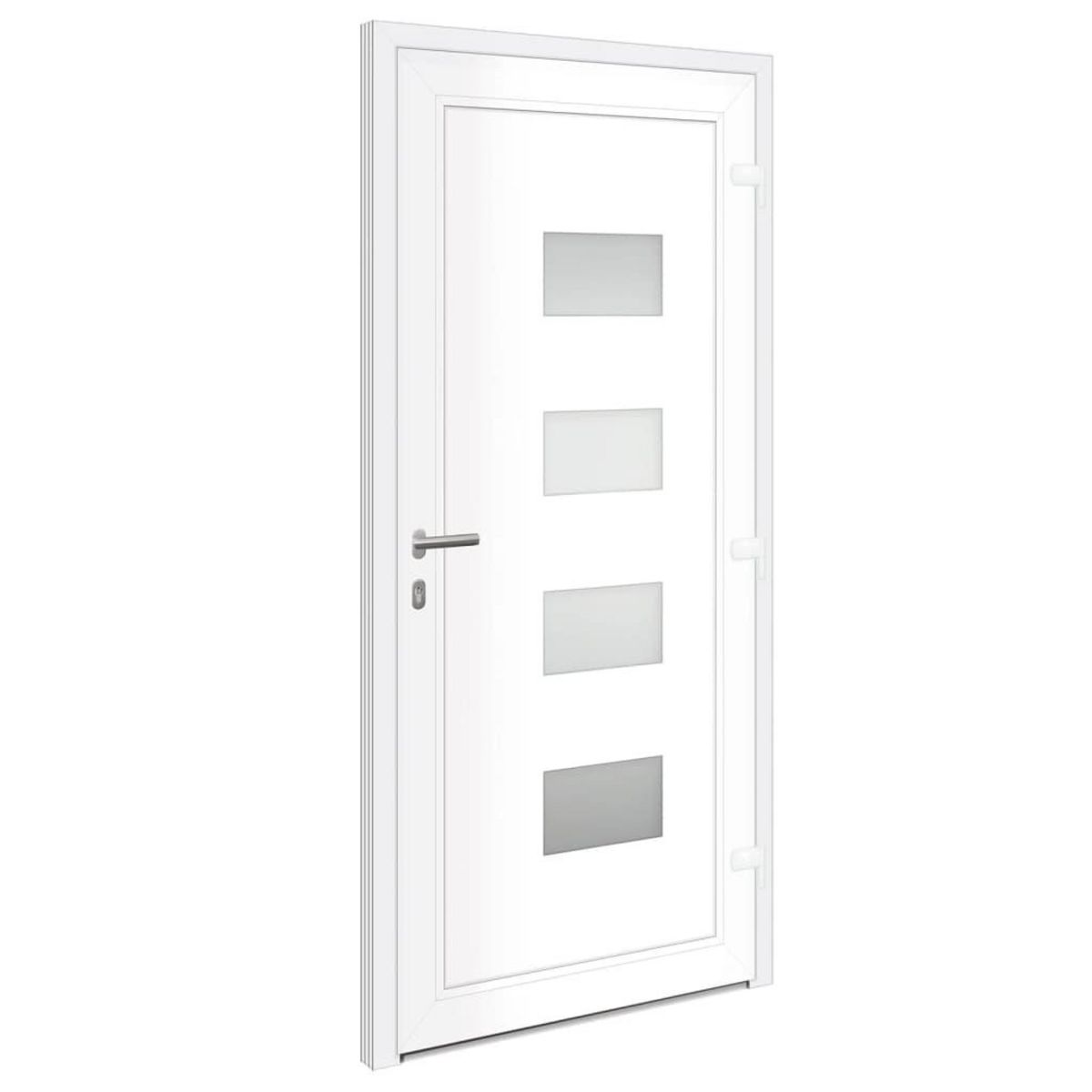VIDAXL Porte d'entree Anthracite 100x210 cm Aluminium et PVC