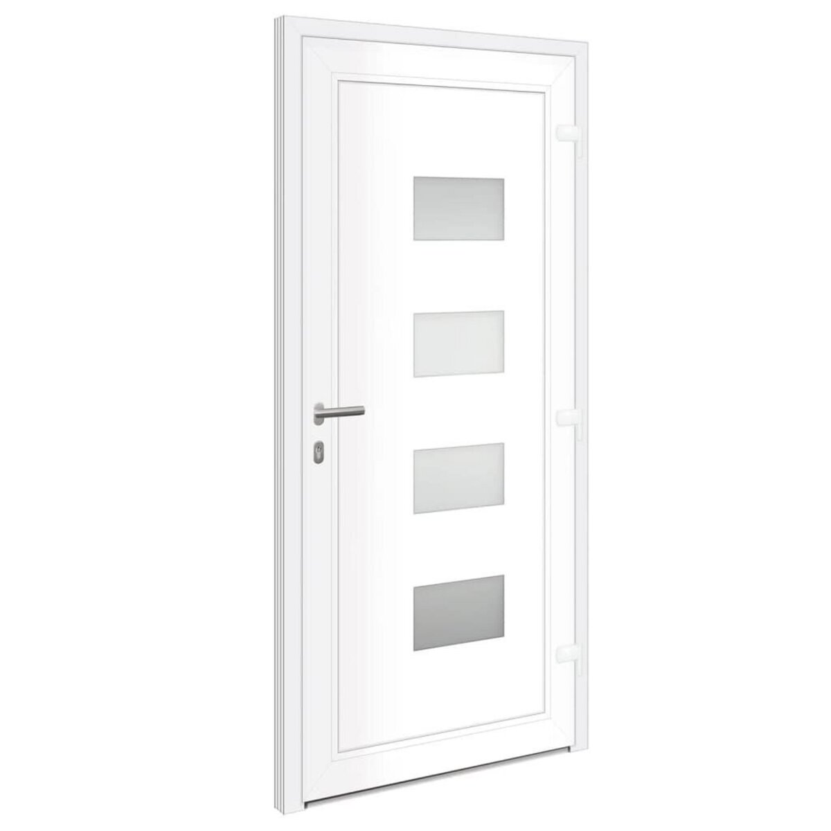 VIDAXL Porte d'entree Anthracite 100x210 cm Aluminium et PVC