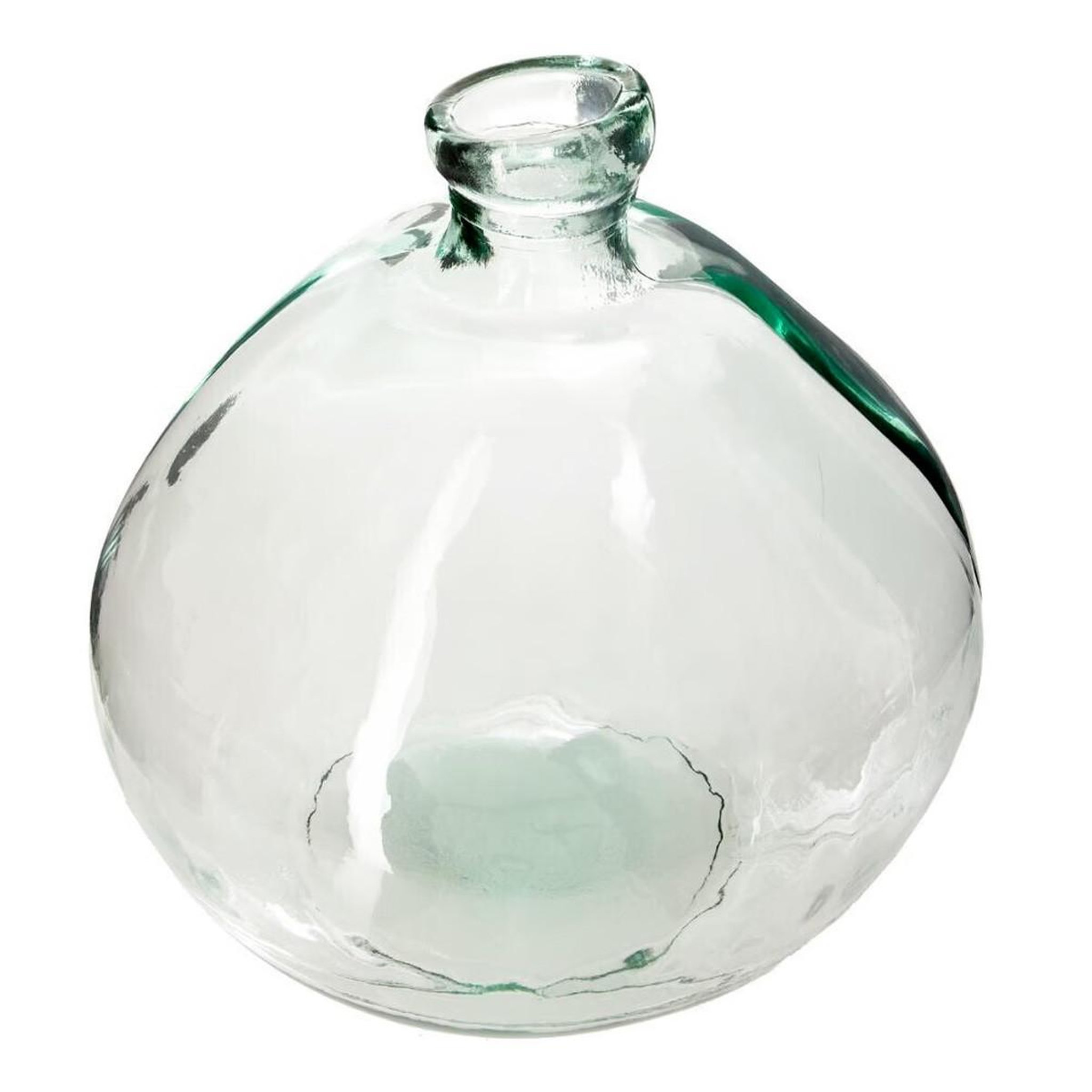 ATMOSPHERA Vase rond en verre recyclé  ballon  22cm transparent