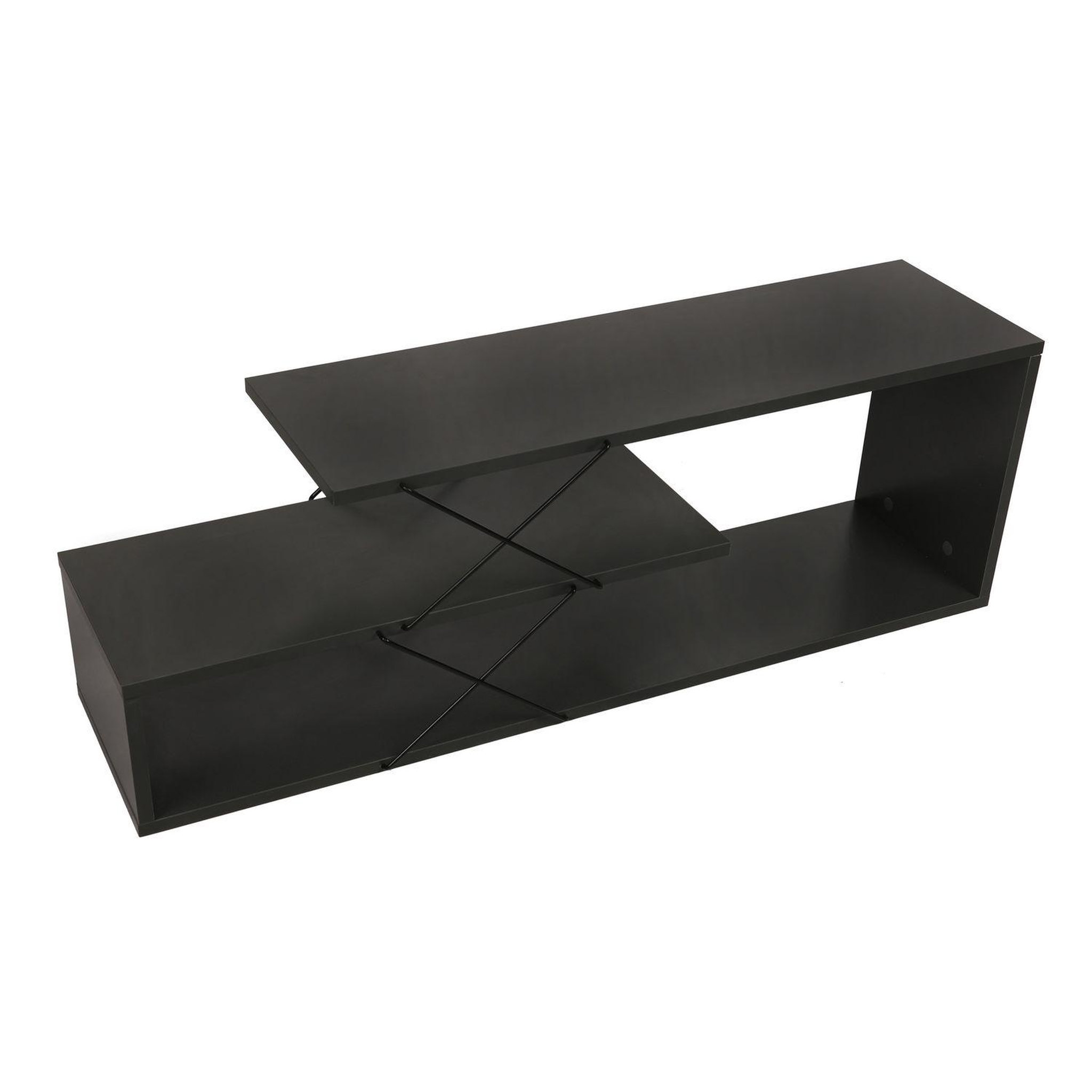 Voir la diapositive 6 : TOILINUX Meuble tv en bois mathis - gris anthracite