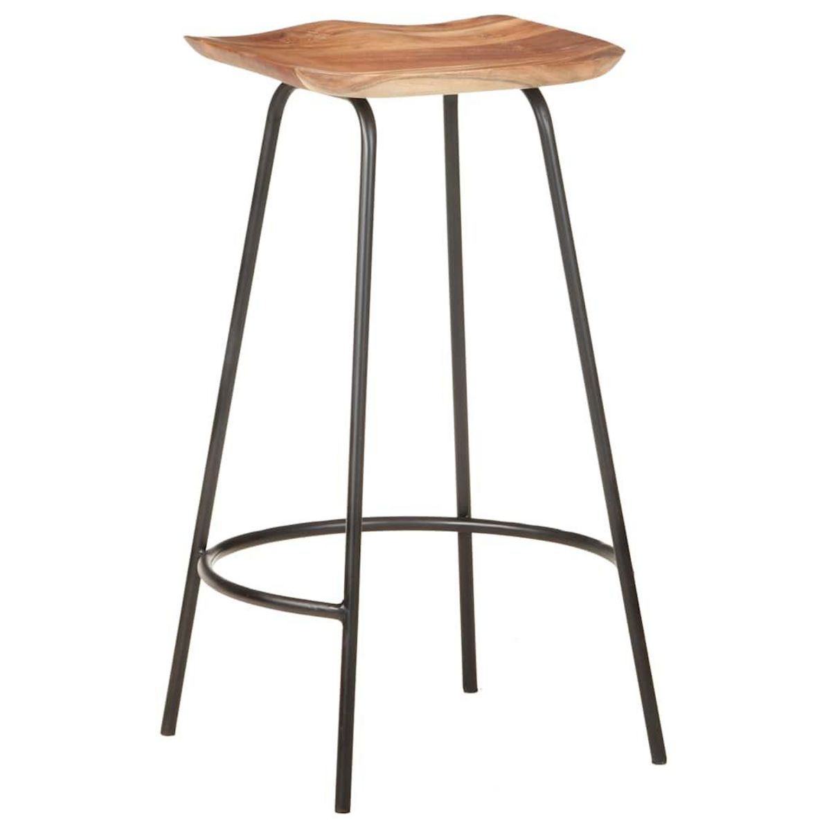 VIDAXL Tabourets de bar lot de 2 bois d'acacia solide