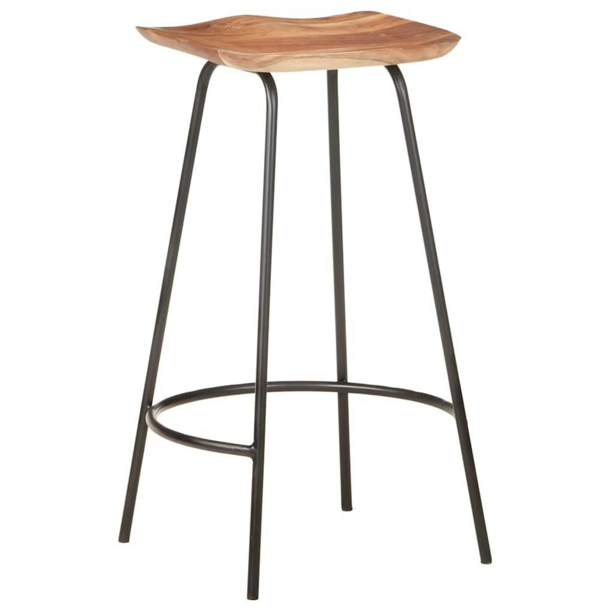 VIDAXL Tabourets de bar lot de 2 bois d'acacia solide