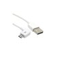 amahousse Câble charge data Blanc Micro-USB Longueur 1m prise en angle