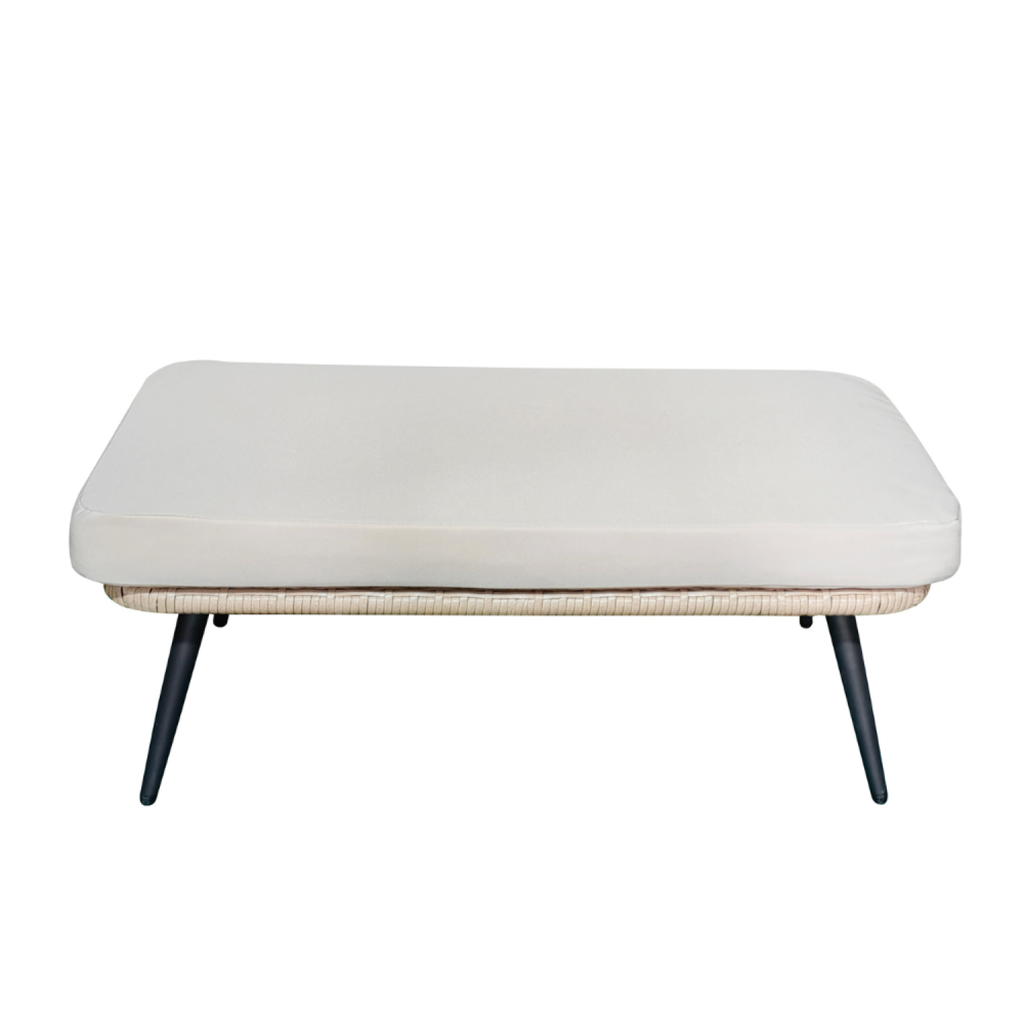 CONCEPT USINE Repose-pieds extérieur avec coussin beige fiorentino