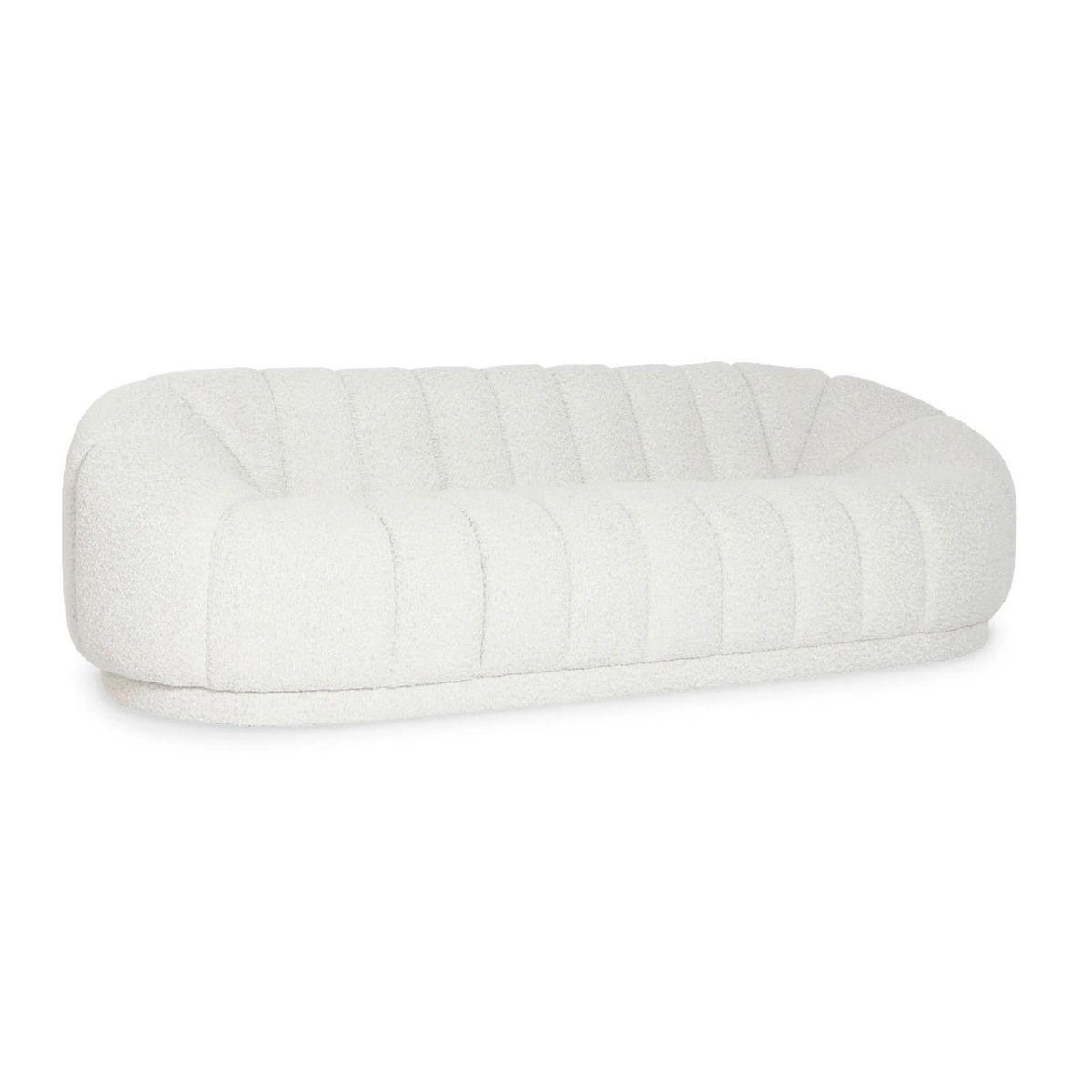 Paris Prix Canapé Design 3 Places Bouclette  Terrence  220cm Crème