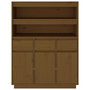 Voir la diapositive 3 : VIDAXL Buffet haut Marron miel 89x40x116,5 cm Bois massif de pin