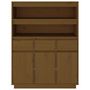 Voir la diapositive 3 : VIDAXL Buffet haut Marron miel 89x40x116,5 cm Bois massif de pin