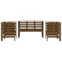 Voir la diapositive 4 : VIDAXL Salon de jardin 3 pcs marron miel bois de pin massif