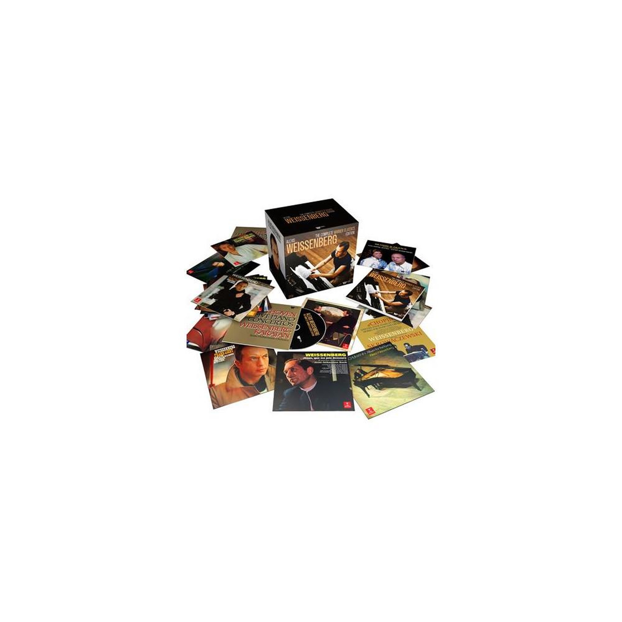 Cd coffret musique classique alexis weissenberg, the complete warner classics edition, collaborations karajan & bernstein, 37 disques