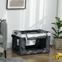 Voir la diapositive 4 : PAWHUT Poussette pliable animaux chien chat nacelle amovible 4 roues gris