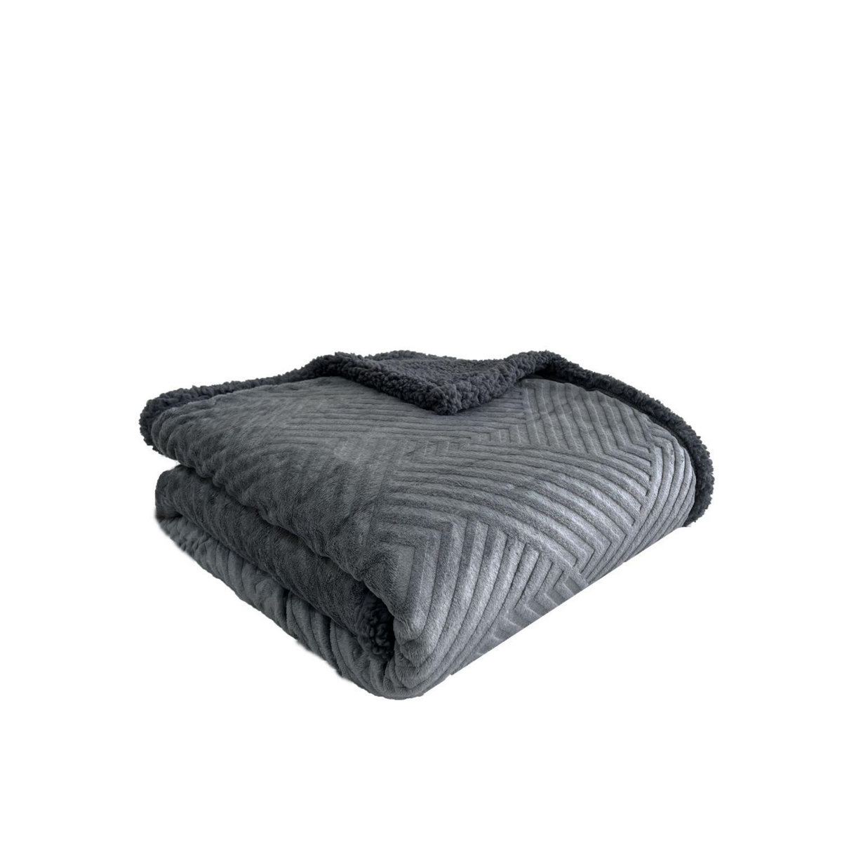 ACTUEL Plaid flanelle gaufrée/Sherpa