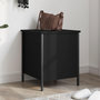 Voir la diapositive 1 : VIDAXL Banc de rangement noir 40x42,5x50 cm bois d'ingenierie