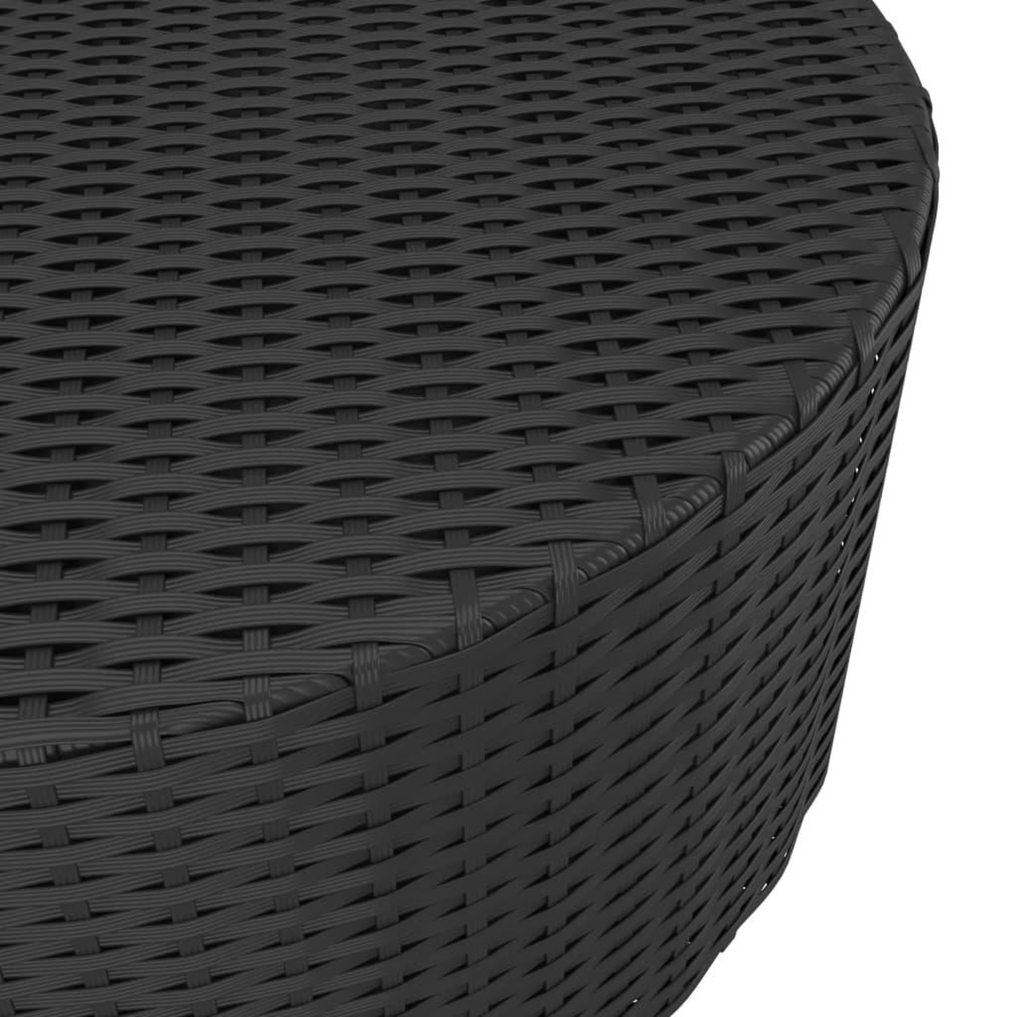 Voir la diapositive 3 : VIDAXL Table a the Noir 68x68x30 cm Resine tressee