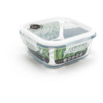 PEBBLY Boîte hermétique CARREE EN VERRE  0.8L