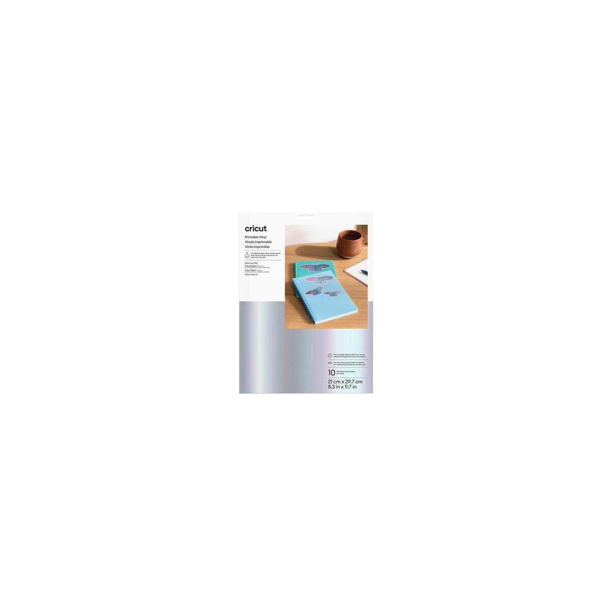 Voir la diapositive 2 : CRICUT Accessoire printable vinyl a4 - 10 sheets (silver)
