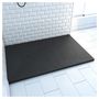 Voir la diapositive 1 : Aurlane Receveur pour douche à l'italienne extra plat aspect ardoise noire 80x120 cm - STONE 2