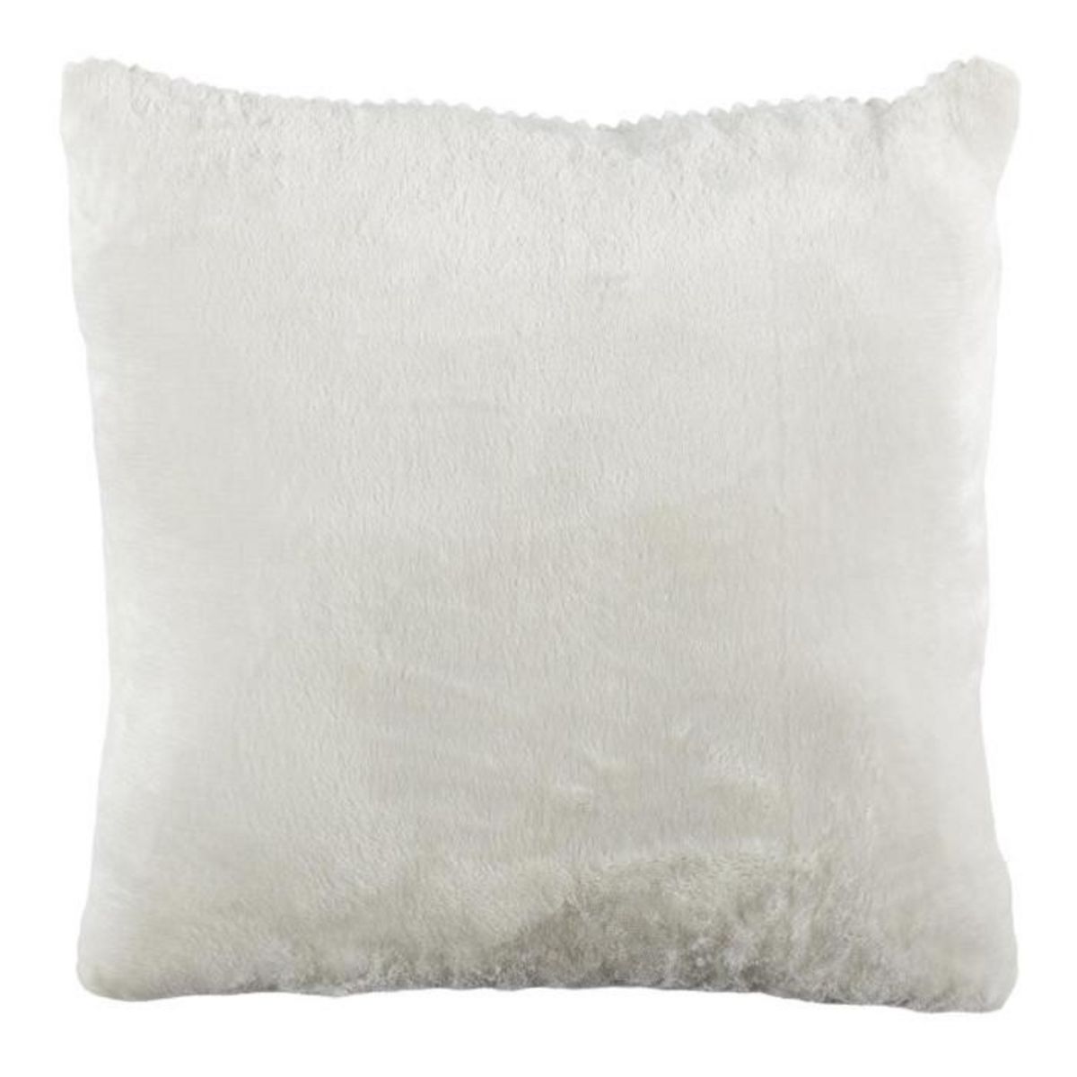 Paris Prix Coussin Déco Flanelle  Grosse Côtes  40x40cm Blanc