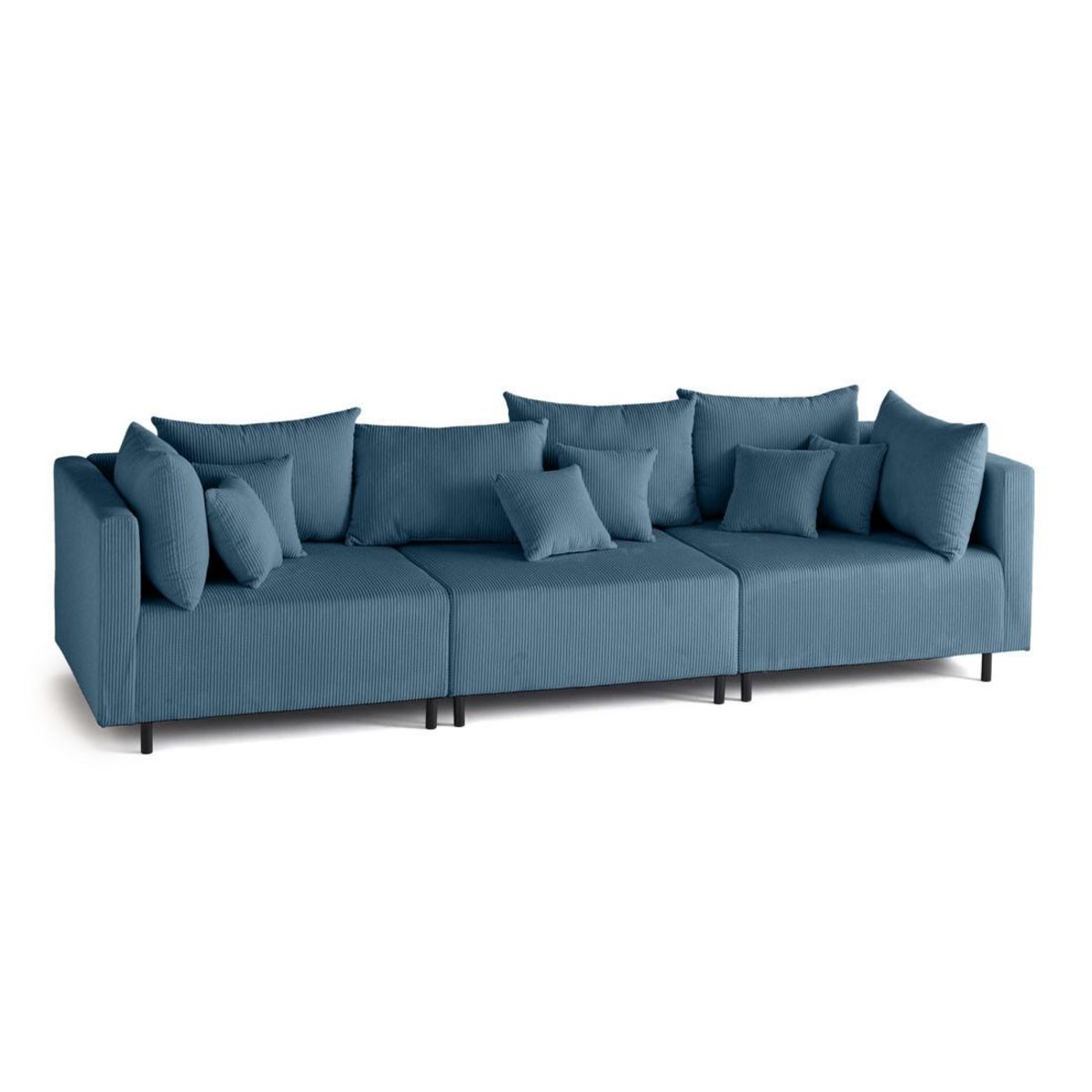 LISA DESIGN Edinburg - canapé modulable 3 places - velours côtelé