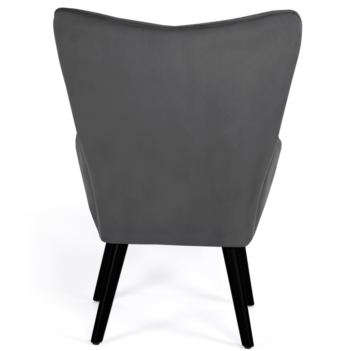 ID MARKET Fauteuil scandinave ANIA en velours gris