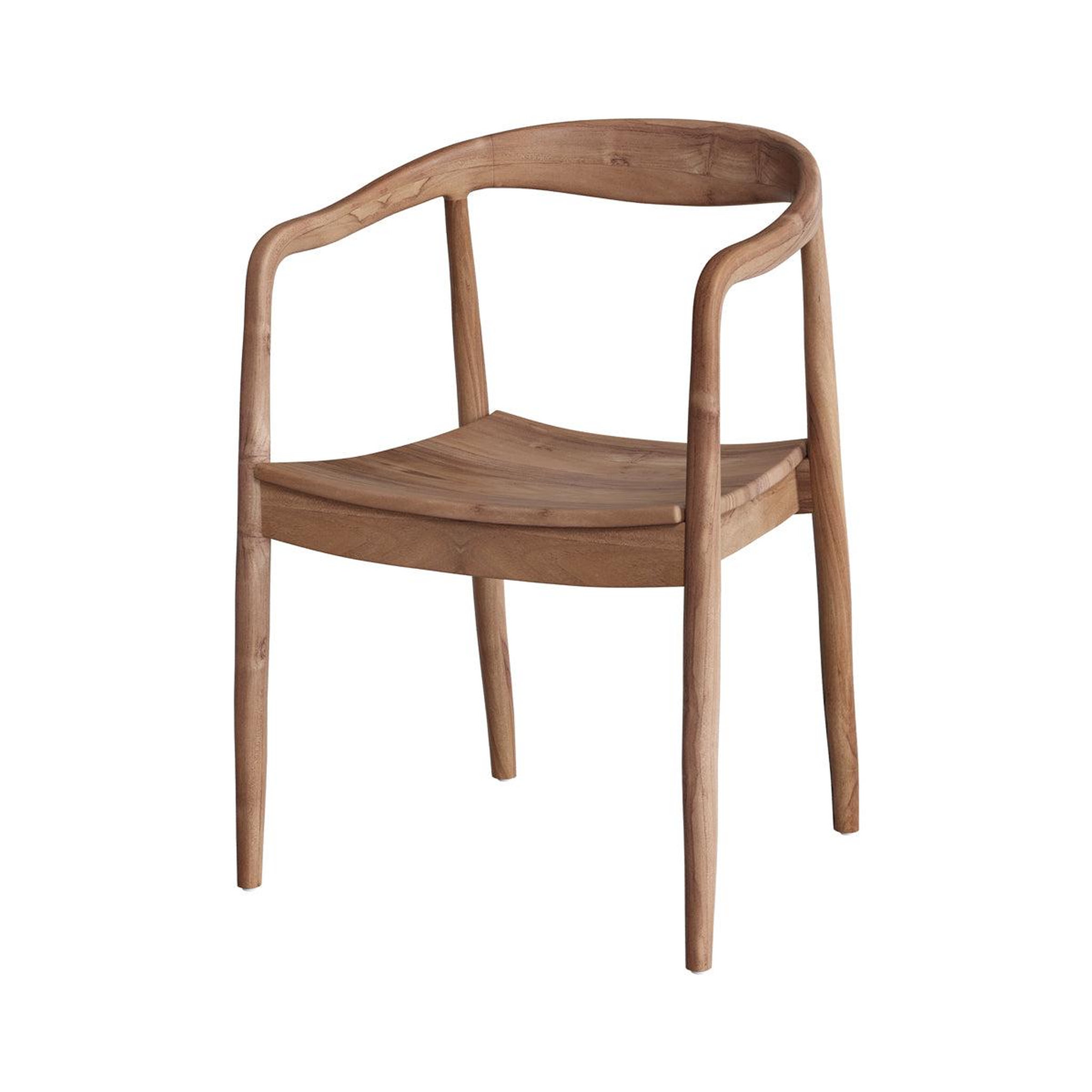 Voir la diapositive 1 : MAISON PAVANE Chaise en bois de teck biseauté-lombok