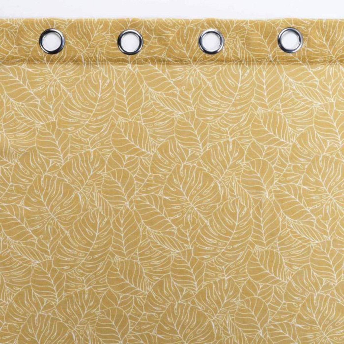 Paris Prix Rideau Voilage à Œillets Imprimé  Solea  140x240cm Jaune