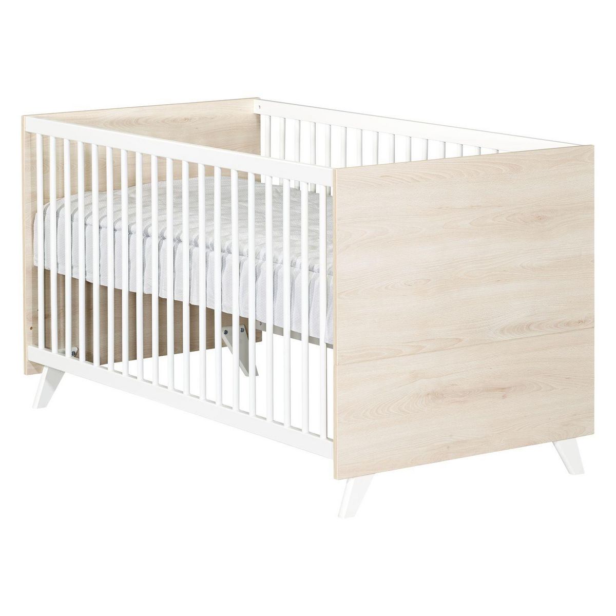 BABY PRICE  Lit bébé évolutif Little Big Bed 140x70cm SCANDI coloris naturel  