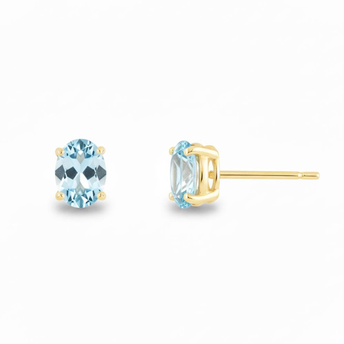L'ATELIER D'AZUR Boucles d'Oreilles Or Jaune et Topaze Ovale - Femme