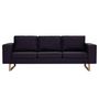 Voir la diapositive 3 : VIDAXL Canape a 3 places Tissu Noir