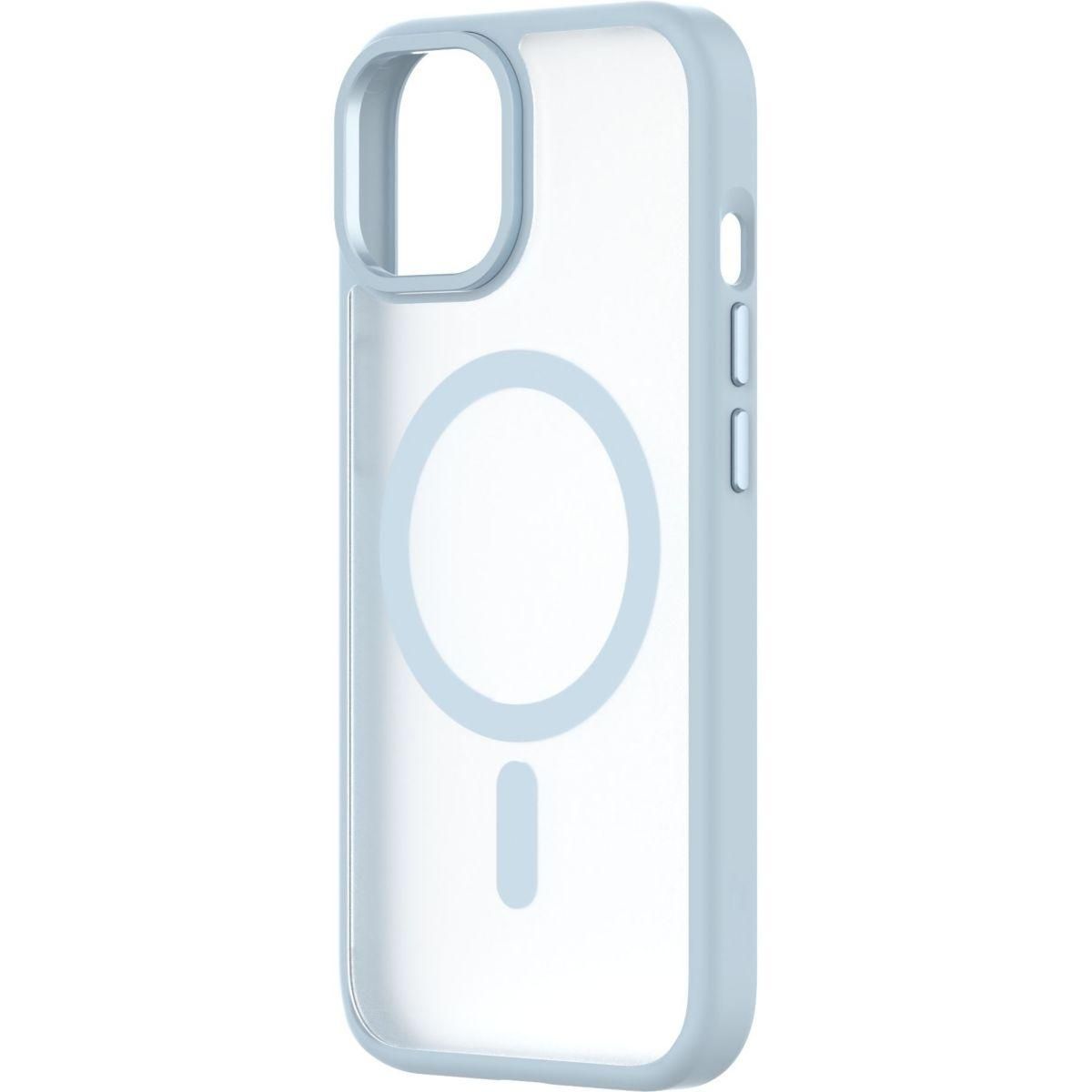 Qdos Coque bumper Iphone 15 Hybrid soft SNAP MagSafe blleu