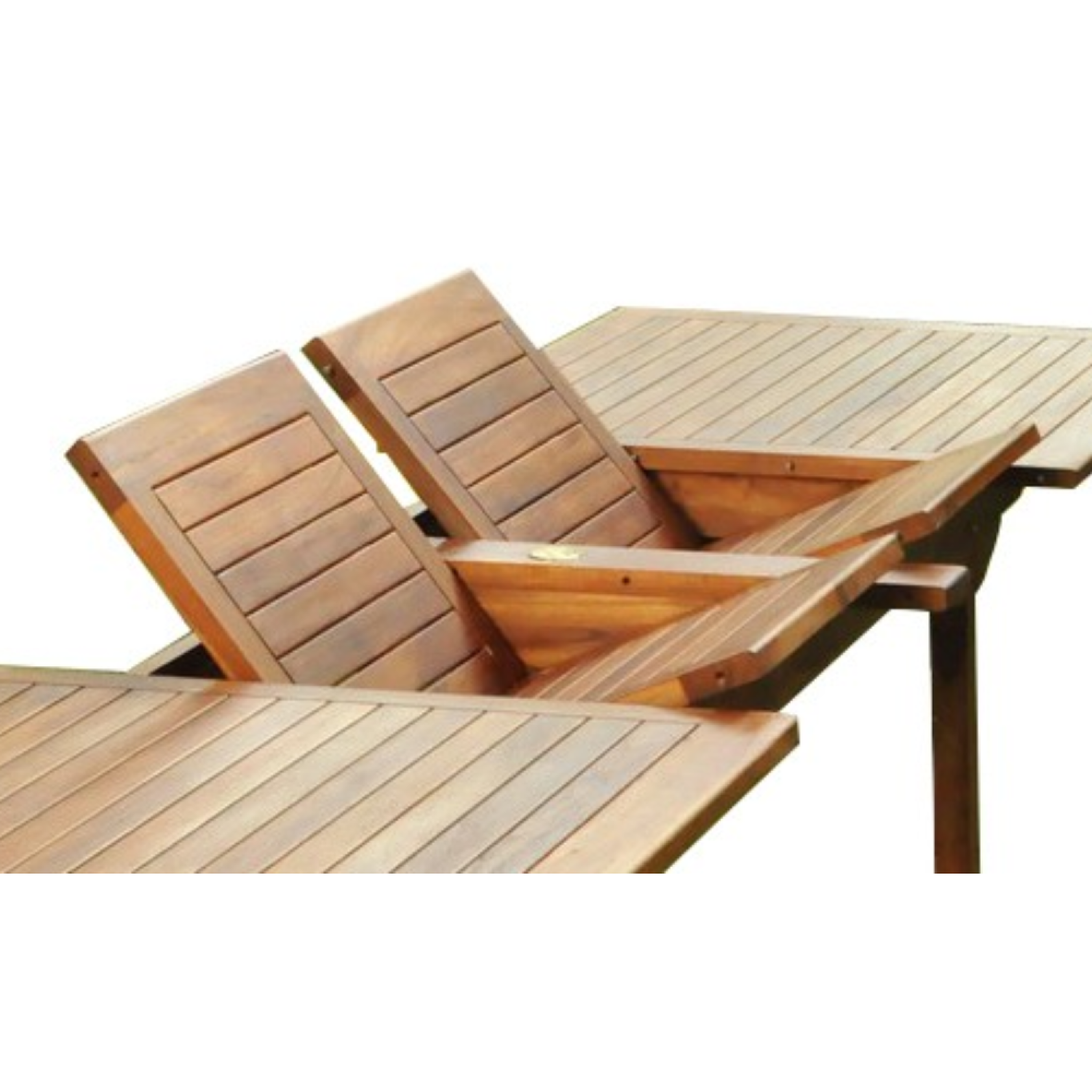 Voir la diapositive 6 : CONCEPT USINE Table de jardin rectangle 10 places et 10 chaises en teck huilé lubok