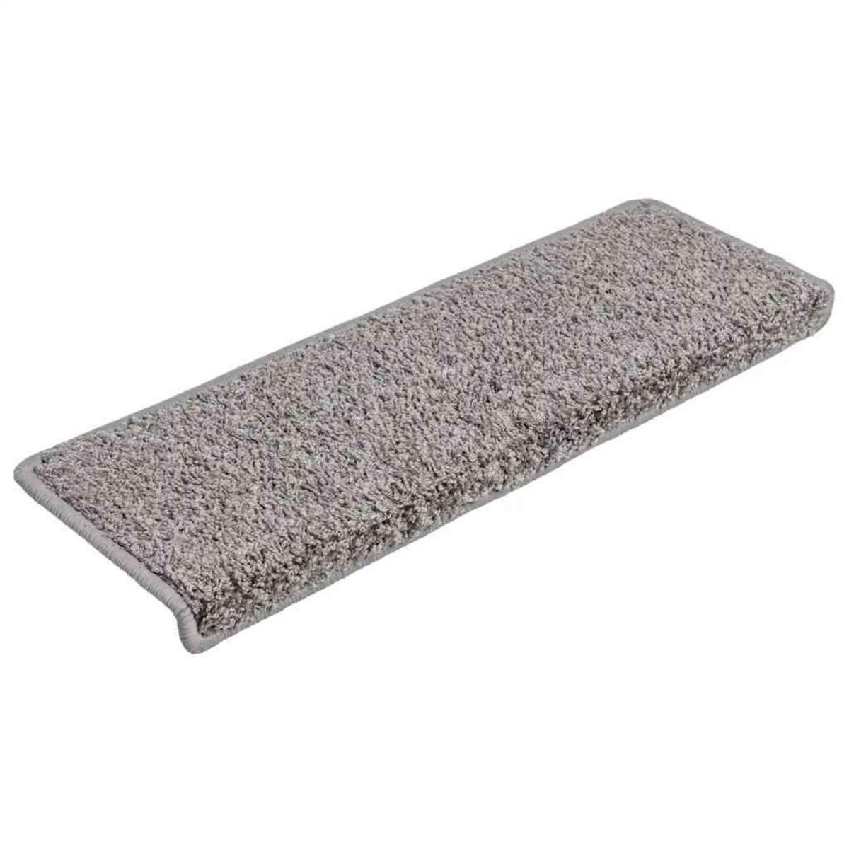 VIDAXL Tapis d'escalier 30 pcs 65x21x4 cm gris