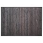  Tapis en bambou 60 x 40 cm Gris Naturel antiderapant rectangle