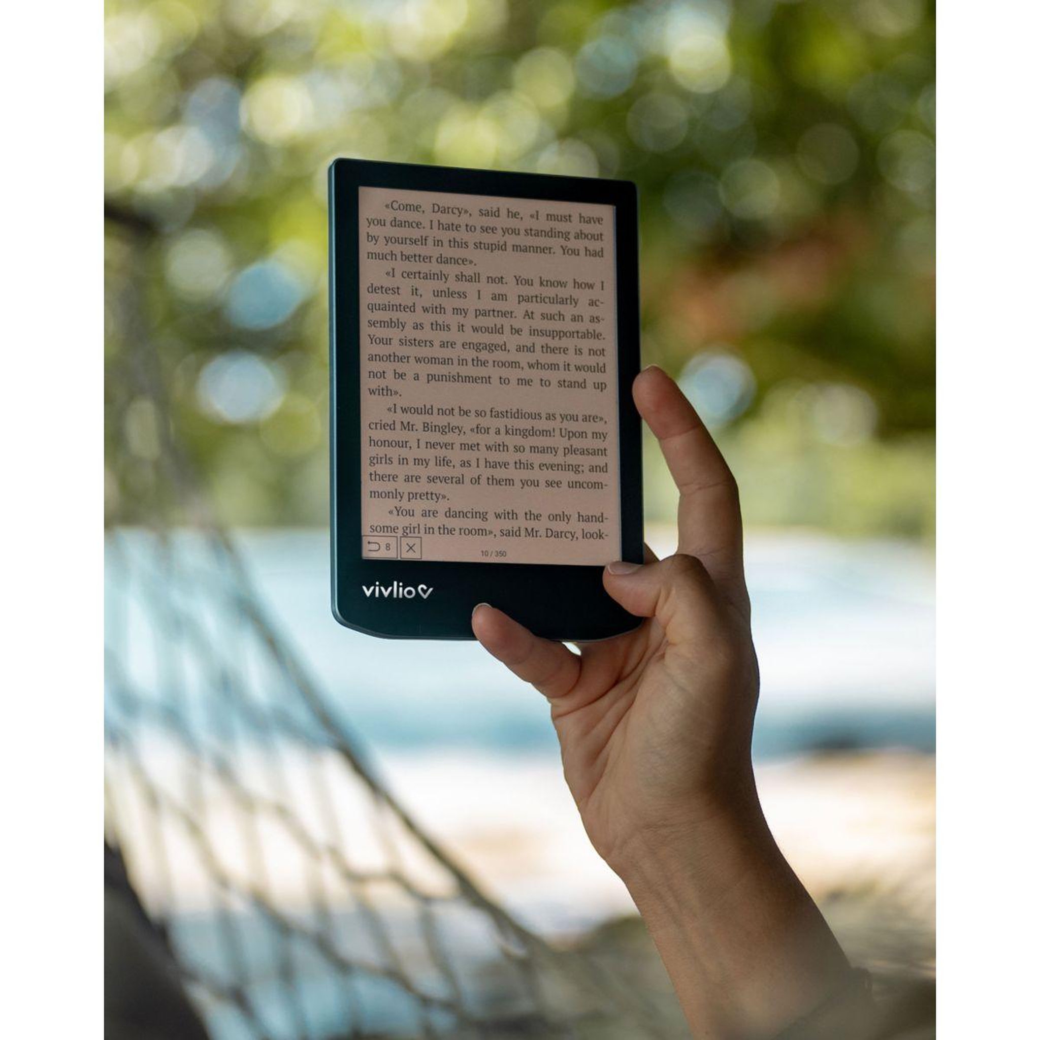 Voir la diapositive 5 : VIVLIO Liseuse ebook light hd color bleu acier