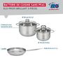 Voir la diapositive 2 : ELO Ensemble de 1 Poêle de cuisson 24 cm et 2 faitouts 16 et 20 cm Elo Profi Brillant
