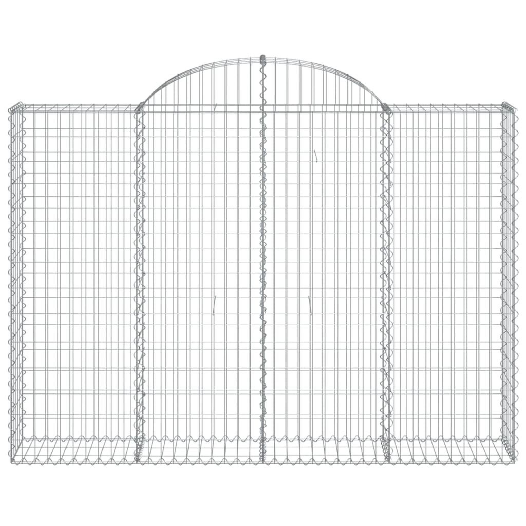 Voir la diapositive 4 : VIDAXL Paniers a gabions arques 3 pcs 200x30x140/160 cm Fer galvanise