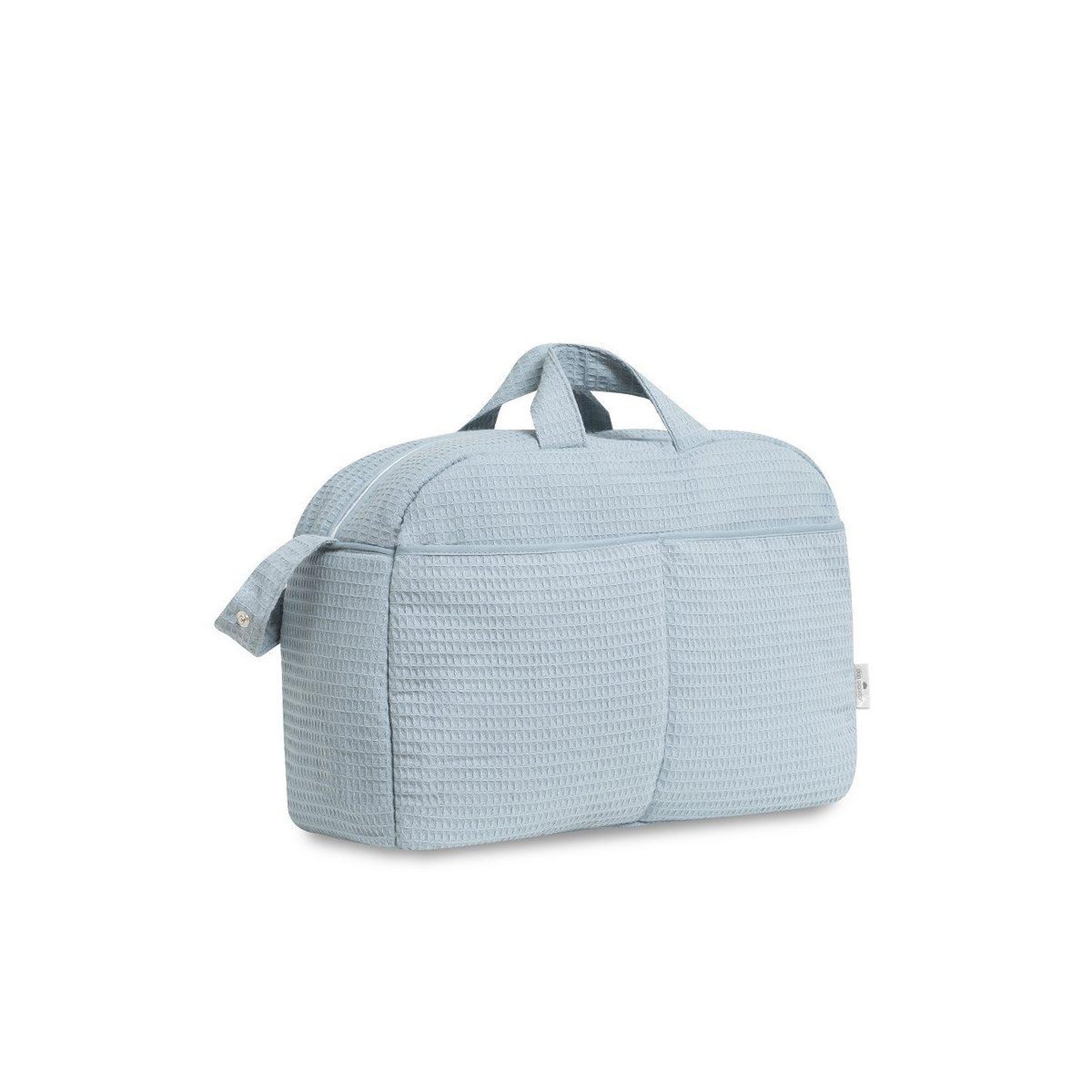 INTERBABY Sac à langer  - coton nid d'abeille - bleu foncé - trousse et matelas à langer