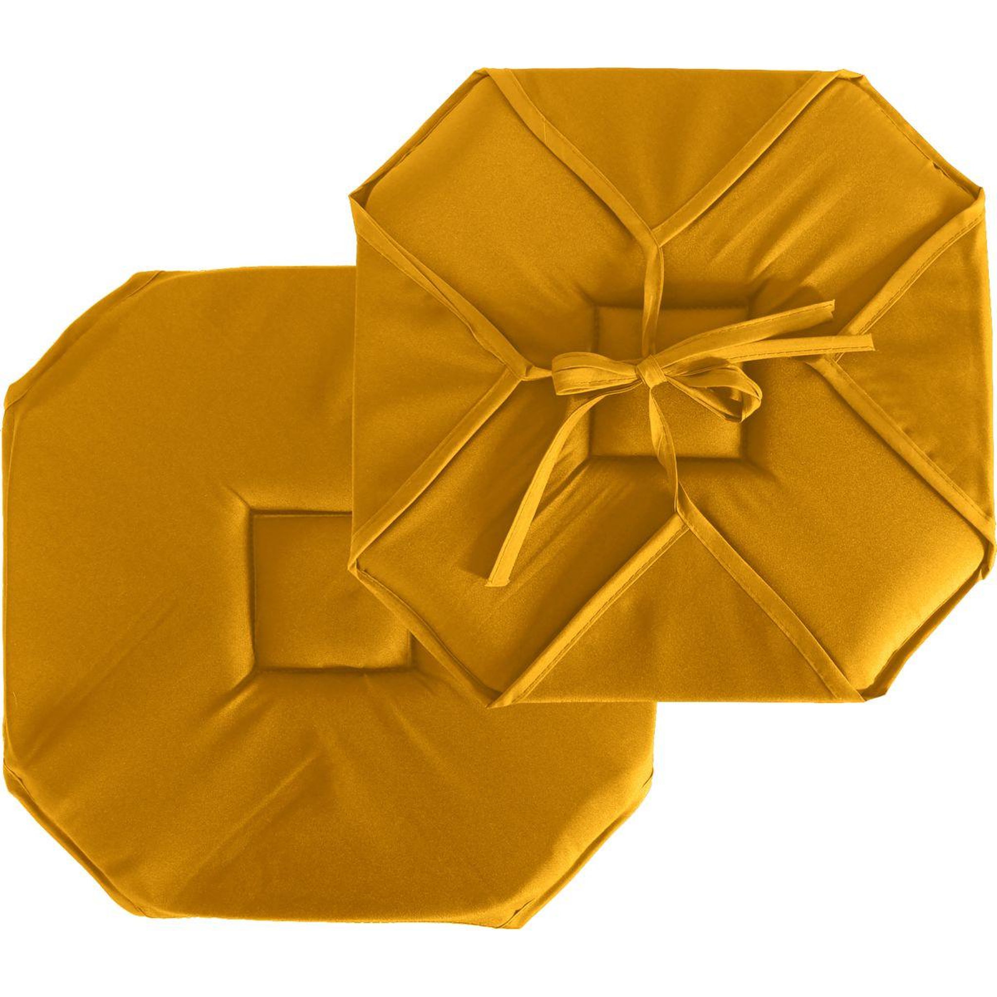 ENJOY HOME Galette de chaise uni  basic  40x40cm moutarde