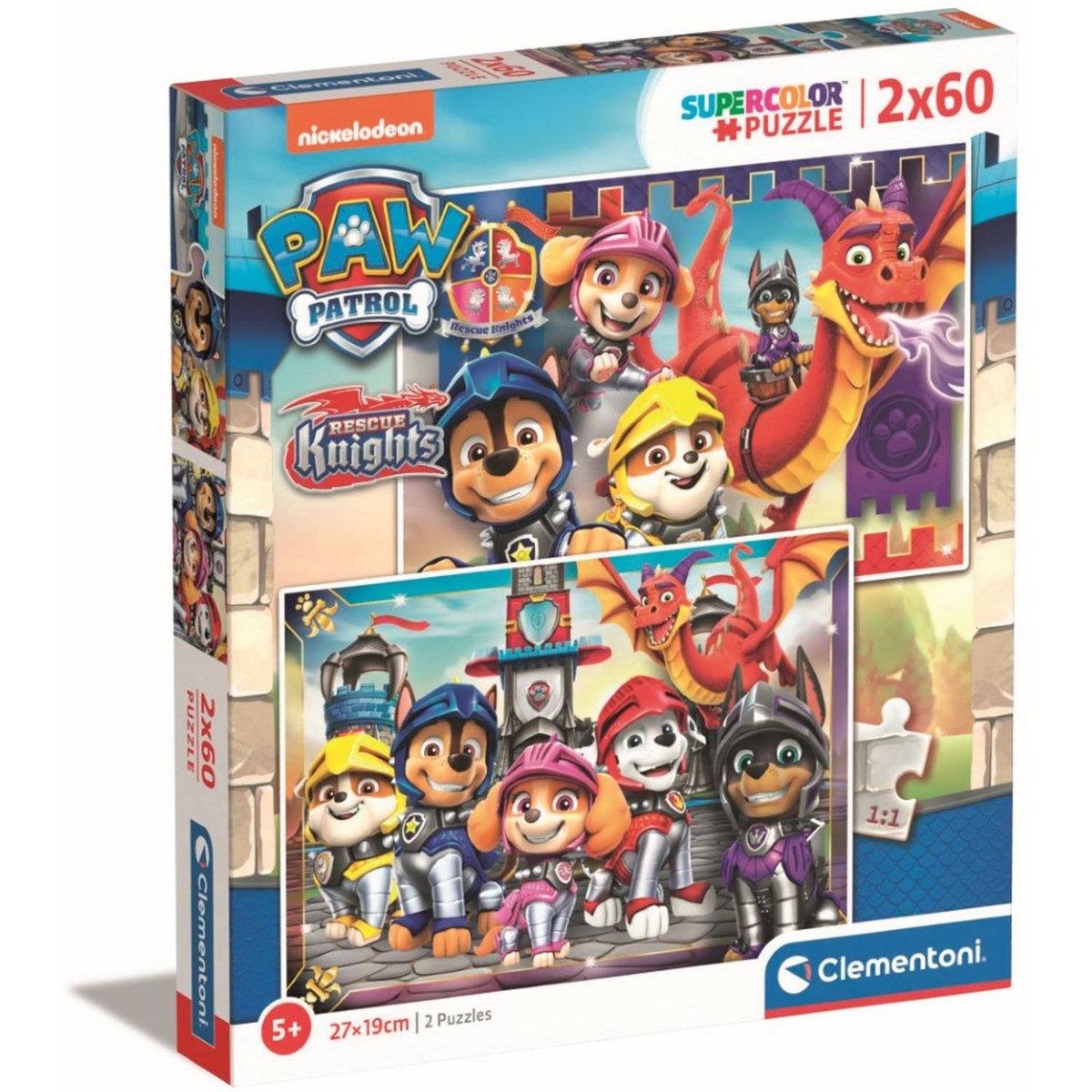 CLEMENTONI Puzzle 2x60 pièces Paw Patrol pas cher - Auchan.fr