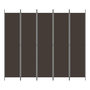 Voir la diapositive 3 : VIDAXL Cloison de separation 5 panneaux Marron 250x220 cm Tissu