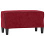 Voir la diapositive 2 : VIDAXL Banc Rouge bordeaux 70x35x41 cm Velours