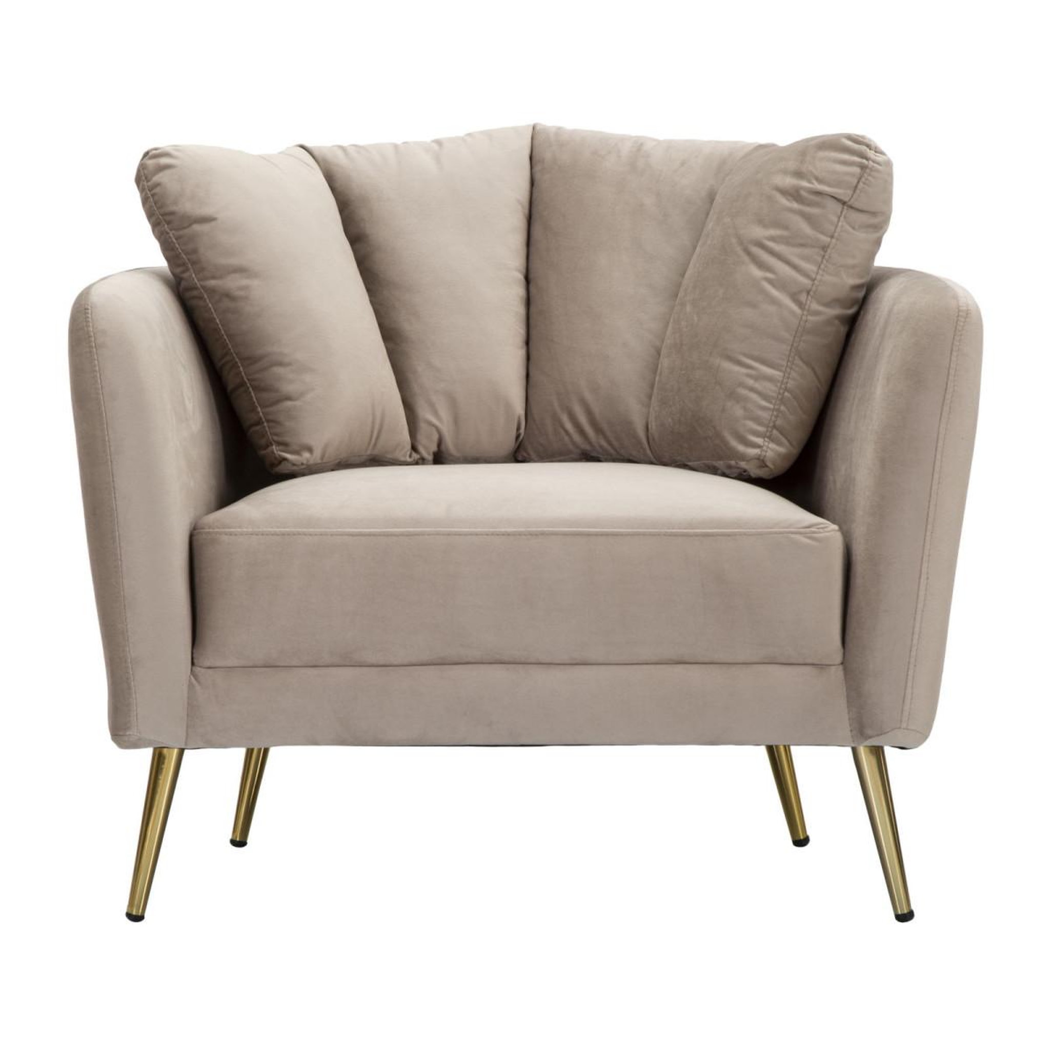 Voir la diapositive 2 : Paris Prix Fauteuil design en tissu  kiev  88cm gris