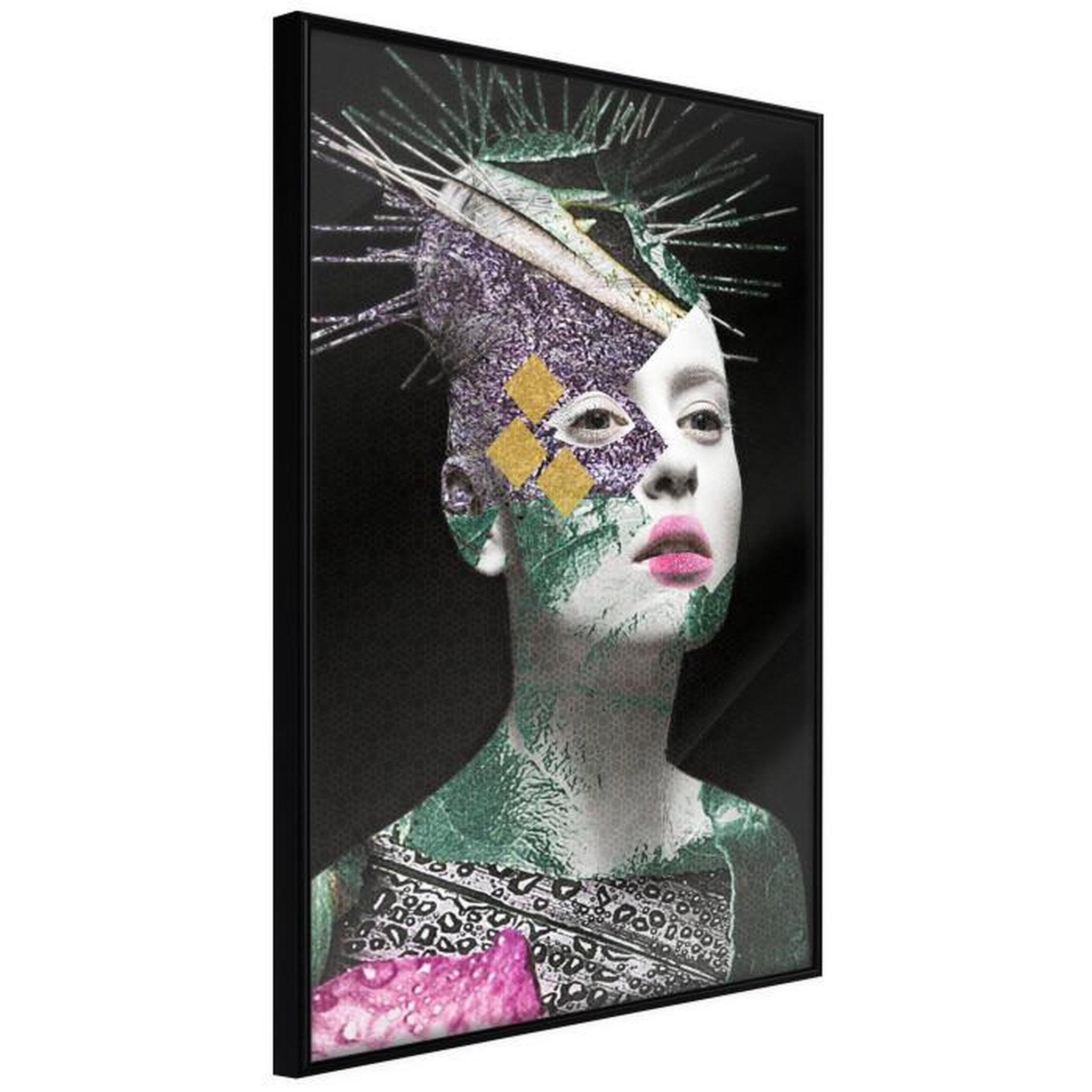 Paris Prix Affiche Murale Encadrée  Modern Beauty. Coloris disponibles : Noir, Jaune