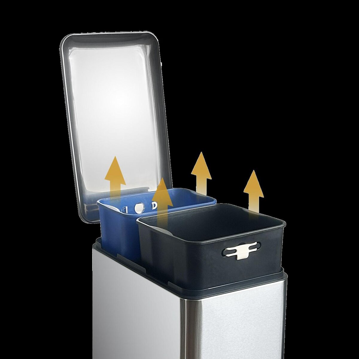 Kitchen move Poubelle pédale tri sélectif 50l - bat-grj50l