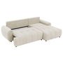 Voir la diapositive 3 : BEST MOBILIER Luzzio - canapé d'angle droit 4 places convertible avec coffre en tissu texturé